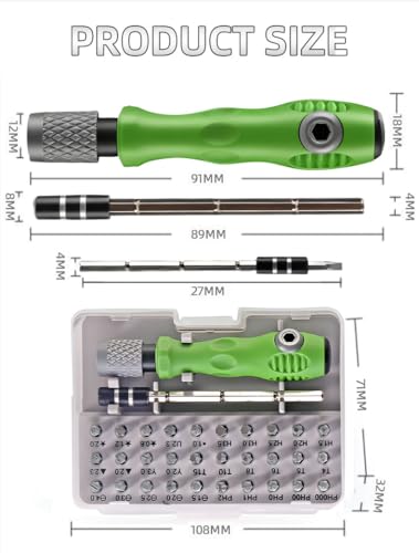 32-in-1 Precision Screwdriver Set, Professional Magnetic Mini Repair Tool Kit for Electronics, Phone, Laptop, Watch, Eyeglasses, Toys and Computers