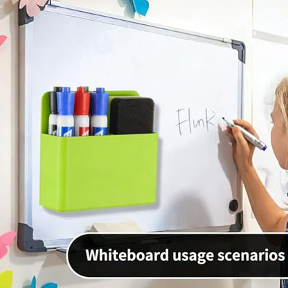Camelmother 2Pcs Magnetic Dry Erase Marker Holder For Whiteboard Fridge - color: Green