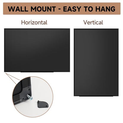 SELEAD Magnetic Chalkboard 72 x 48 Inches - Black Aluminum Frame - size: 72"W x 48"H