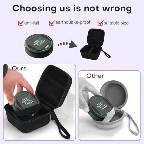 MGZNMTY Carrying Case for GiiKER Super Reversi - Electronic Strategy Board Game, with Carabiner (Only Case) (Black) - color: Black
