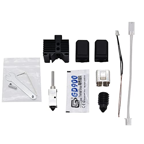 Creativity 500℃ High-Temperature Upgraded Hotend Kit, 24V Ceramic Heater Thermistor+ 2 Hotend Silicone Cover +1 Extra Hardened Steel Nozzle +1Extra Snap, for Lab X1 3D Printer - style: Lab - TZ - RMDZ - JRB