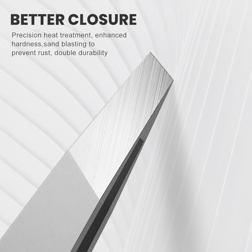 Stainless Steel Precision Eyebrow Tweezers Flat Tweezers for Eyebrows for Women-for Facial Hair and Ingrown Hair Removal Beauty Tools - color: 1 Pack (Flat)