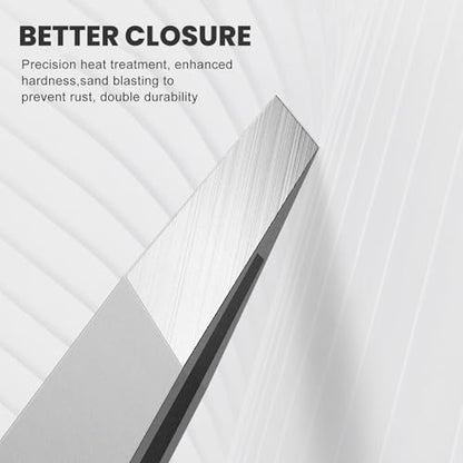 Stainless Steel Precision Eyebrow Tweezers Flat Tweezers for Eyebrows for Women-for Facial Hair and Ingrown Hair Removal Beauty Tools - color: 1 Pack (Flat)