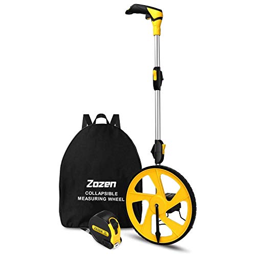 Zozen Measuring Wheel in Feet and Inches, Double Collapsible, Mechanical - size: 12Inch