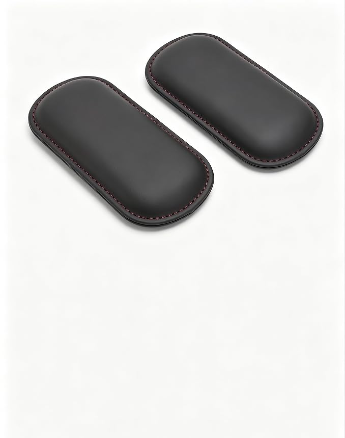 2 PCS Car Door Armrest Pads, Leather Memory Foam Knee Cushion