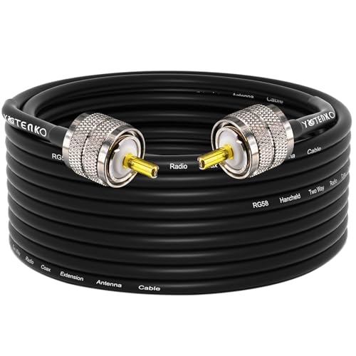40FT RG58 Coaxial Cable PL259 Coax 50 Ohm CB Coax Cable - color: 1-Pack PL259 Cable, size: 40ft