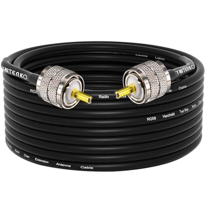 40FT RG58 Coaxial Cable PL259 Coax 50 Ohm CB Coax Cable - color: 1-Pack PL259 Cable, size: 40ft