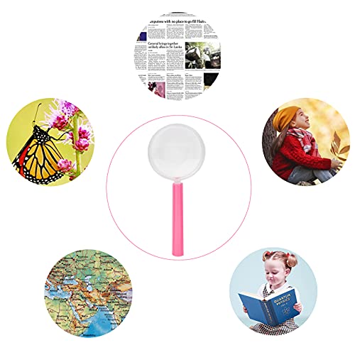 Magnifying Glass Kids 30 Pieces Plastic Magnifier Colorful Mini Hand Lens