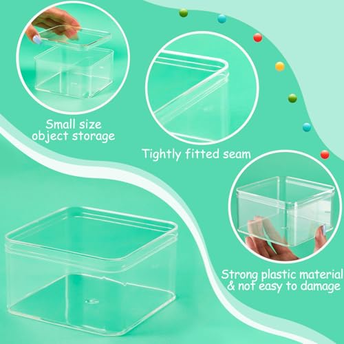 8 Pcs Clear Acrylic Box with Lid, 3.94 x 3.94 x 2.36 Inch, Classic Style - size: 3.94 x 3.94 x 2.36 Inch, style: Classic style