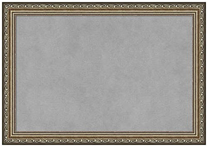 Amanti Art Silver Framed Magnetic Board, 20x14, Traditional Office Decor - size: 20"W x 14"H