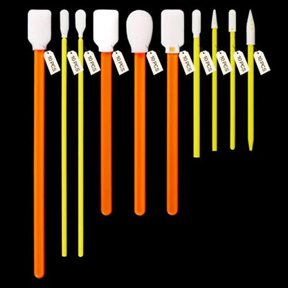 100Pcs 10-Type Variety Microfiber Cleaning Swabs