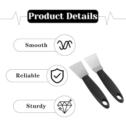 4 Pcs 3D Printer Scraper Tool Professional Stainless Steel 3D Printer Spatula with Straight & Curved Head and Ergonomic Handle for Effortless Model Stripping