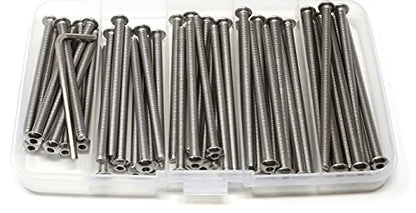 iexcell 50 Pcs M4 x 60/65/70/75/80 Stainless Steel 304 Hex Socket Button Head Cap Screws Bolts Assortment Kit - size: M4 x 60/65/70/75/80mm