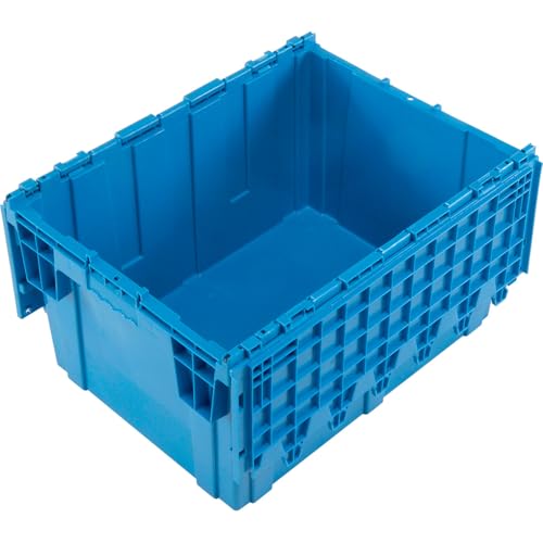 Global Industrial Plastic Distribution Container With Hinged Lid, 3.8 Cu.