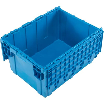 Global Industrial Plastic Distribution Container With Hinged Lid, 3.8 Cu.