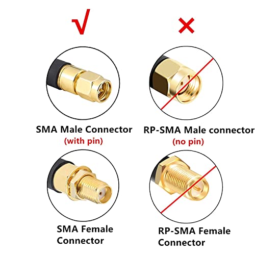 XRDS SMA 2FT Extension Coax Cable, SMA Male to Female 50 Ohm Low Loss - size: 2 FT