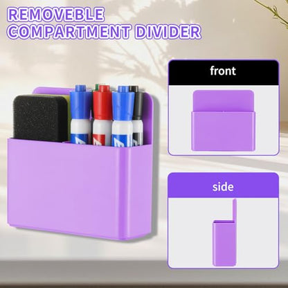 Camelmother 2Pcs Magnetic Dry Erase Marker Holder For Whiteboard Fridge - color: Purple