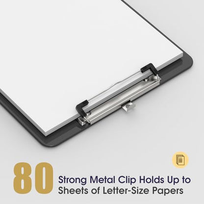 Plastic Clipboards, Grey 8.5x11 Clip Board - color: Grey