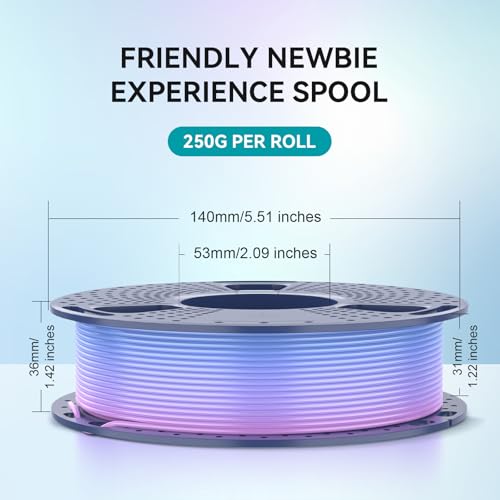 SUNLU Rainbow PLA Filament 1.75mm, 250g Spool Bundle, 3D Printer Filament - color: Pla Bundle-250gx4-2230028