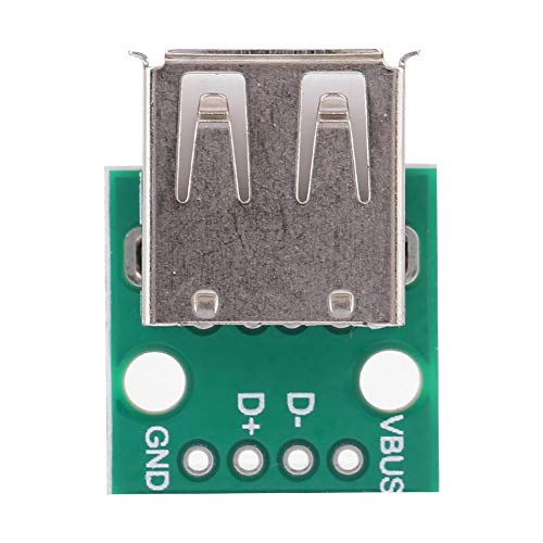 USB-A Female Breakout Board DIP Adapter 2.54mm Pitch 4-Pin