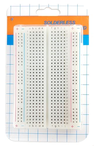 400-Point Solderless Breadboard 6-Pack, Prototype Board for Arduino, ESP32, ESP8266, Raspberry Pi, Electronics DIY and STEM Projects