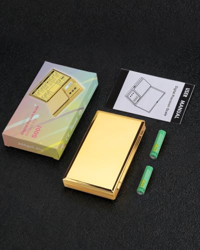 Gram Scale 0.01/200g Accuracy,6 Units Tare Function for Jewelry Coin - color: Golden