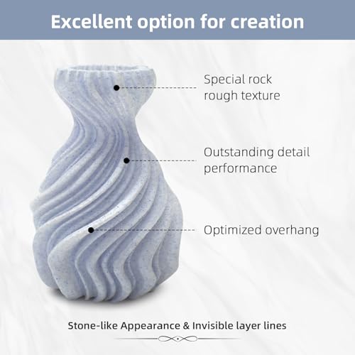 Geeetech Marble PLA Filament 1.75mm White-Blue Stone Color for Bambu AMS - color: 1kg Marble White-blue