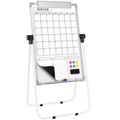 MaxGear Whiteboard with Stand 36" x 24" Easel Whiteboard Monthly Calendar - size: 24"W x 36"H, style: Monthly Calendar