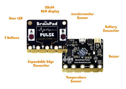 Pulse a MakeCode STEM Microcomputer for Coding Robots, Games, & Circuits