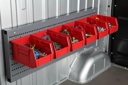 HE HUDSON EXCHANGE 9.5" x 6" x 5" Plastic Stackable Storage Bin, Red - color: Red, size: 1 Pack