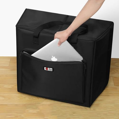 BUBM Desktop Computer Carrying Case, Padded Nylon Carry Tote Bag for Transporting Computer Tower PC Chassis,Monitor(Up to 27 inch),Keyboard,Cable and Mouse
