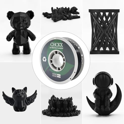 PETG 3D Printer Filament 1.75mm, +/-0.02mm Tolerance, 1kg Spool(2.2lbs), Black - color: Black, size: PETG