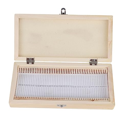 Microscope Slide Box, Wooden Slide Storage Box, Contains 50 Slides