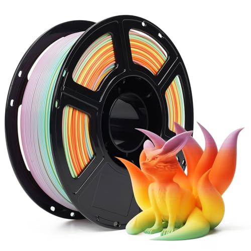 FLASHFORGE Rapid PLA Gradient Rainbow Filament Summer Reverie, Transform Colors Smoothly & Fast, High Speed PLA 3D Printer Filament, Experience Exceptional Performance with 500mm/s Fast Printing - color: Summer Reverie