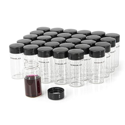 20ml Clear Small Glass Vials 30pcs with Screw Caps(30pcs) - color: Clear, size: 20ml 30pcs