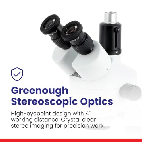 AmScope SM-3T Professional Trinocular Stereo Zoom Microscope, WH10x - style: Microscope