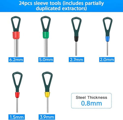 Terminal Removal Tool Kit 92 Pcs Depinning Tool Electrical Connector Pin Removal Tool Kit Pin Extractor Tool Set Wire Terminal Release Tool for Automotive Car Household Devices - color: 92 PCS