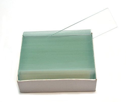 Eisco Labs Microscope Glass Slide - Plain - Pack of 50, Size 75 x 25 mm Thickness 1.1-1.2