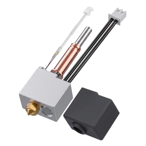 Kobra 3/Kobra 3 V2 Hotend with 0.4mm Brass Nozzle,Heater Cartridge Thermistor and Silicone Sock,Support High Temperature Extruder Hot End Compatible with ANYCUBIC Kobra 3/Kobra 3 V2 Combo 3D Printers - color: Upgrade Kobra 3/Kobra 3 V2 Combo Hotend
