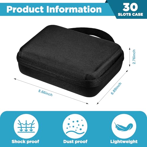 Teenyyou 30 Slots Peptide Case for Fridge Fits Standard 10ml Vials - color: Black, size: 30 Slots, style: Solid