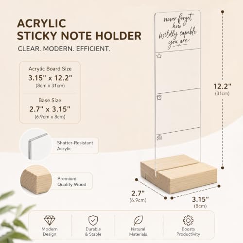 Motivational Memo Board Funny Office Acrylic Monitor Memo Board - color: Never Forget How Wildly Capable You Are