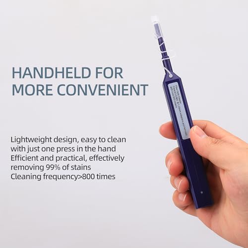 Fiber Optic Cleaning Kit with Cleaning Box 1.25MM/2.5MM/MPO Cleaning Pens Soft tip Silicone Blower Pump dust Collector for SC/LC/FC Connections - size: 1PCS, style: Cleaning kit No.3