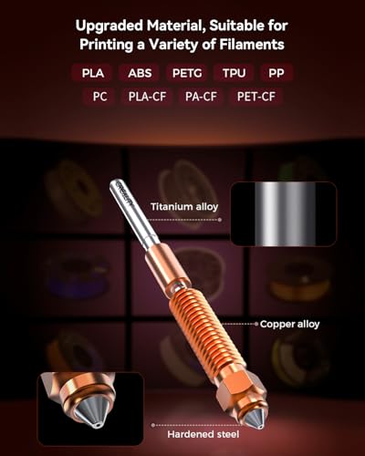 Creality Official K1 Max/K1C/K1 SE/K1 Ceramic Heating Block Kit, Unicorn Quick-swap Nozzle Kit, K1 Max High-Speed Printing Hotend Kit, Supports 300°C High Temperature (Old Terminal Without Buckle) - style: For K1C/K1/K1 Max