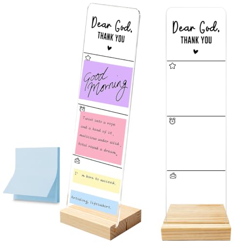HTBIG Dear God Thank You Monitor Memo Board with Removable Wooden Base - color: God