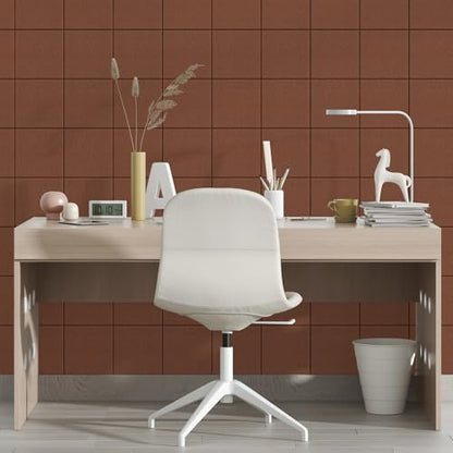 MaxGear Felt Bulletin Board 36" x 24", Chocolate Brown Felt Wall Tiles - color: Chocolate Brown, size: 36" x 24"