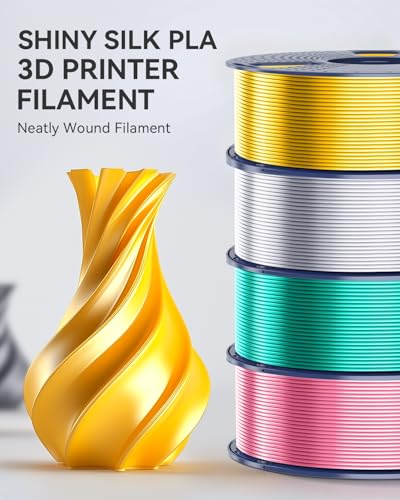 SUNLU 250g Filament Bundle 1.75mm, Multicolor 3D Printer Filament - color: Silk Spool-black+white+light Gold+silver+brass+red Copper+blue+green