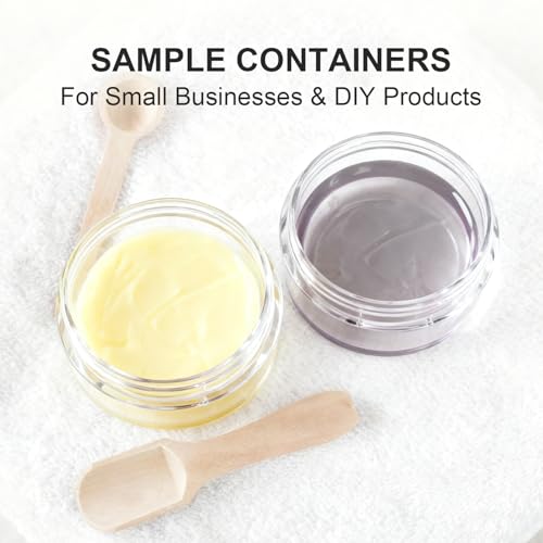 30 Pcs Clear Round Acrylic Jars,5g/5ml Empty Cosmetic Sample Containers, with lid, Capacity for Makeup, Lotion, Cream, Ointments, Eye Shadow, Rhinestone, Samples, Pot, Travel Storage (30)