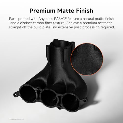 ANYCUBIC PA6-CF Carbon Fiber 3D Printer Filament 1.75mm, 0.5KG, Black - color: 0.5kg Pa6-cf Black