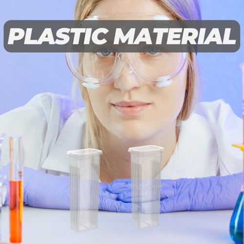 Microscope Pathological Slide Storage Case with Slotted Channels Secure Snap Closure Easy-Clean Plastic Mailer 10 Pack 3.42 X 1.06 X 0.70 in