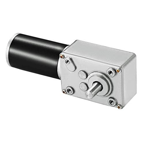DC 12V 220RPM 0.875Kg.cm 8mm Single Shaft Self-Locking Reversible Worm Gear Motor with Cable, High Torque Speed Reduction Motor, Turbine Electric Gearbox Motor - size: Single Shaft, style: 12V 220PM